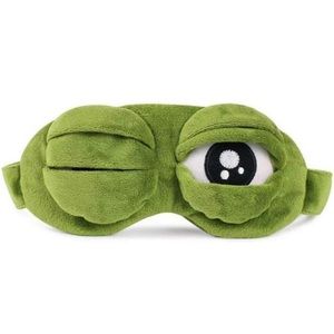 Cute Sleeping Eye Mask Plush Blindfold Travel Sleep Mask Eye Cover  (Green Frog)